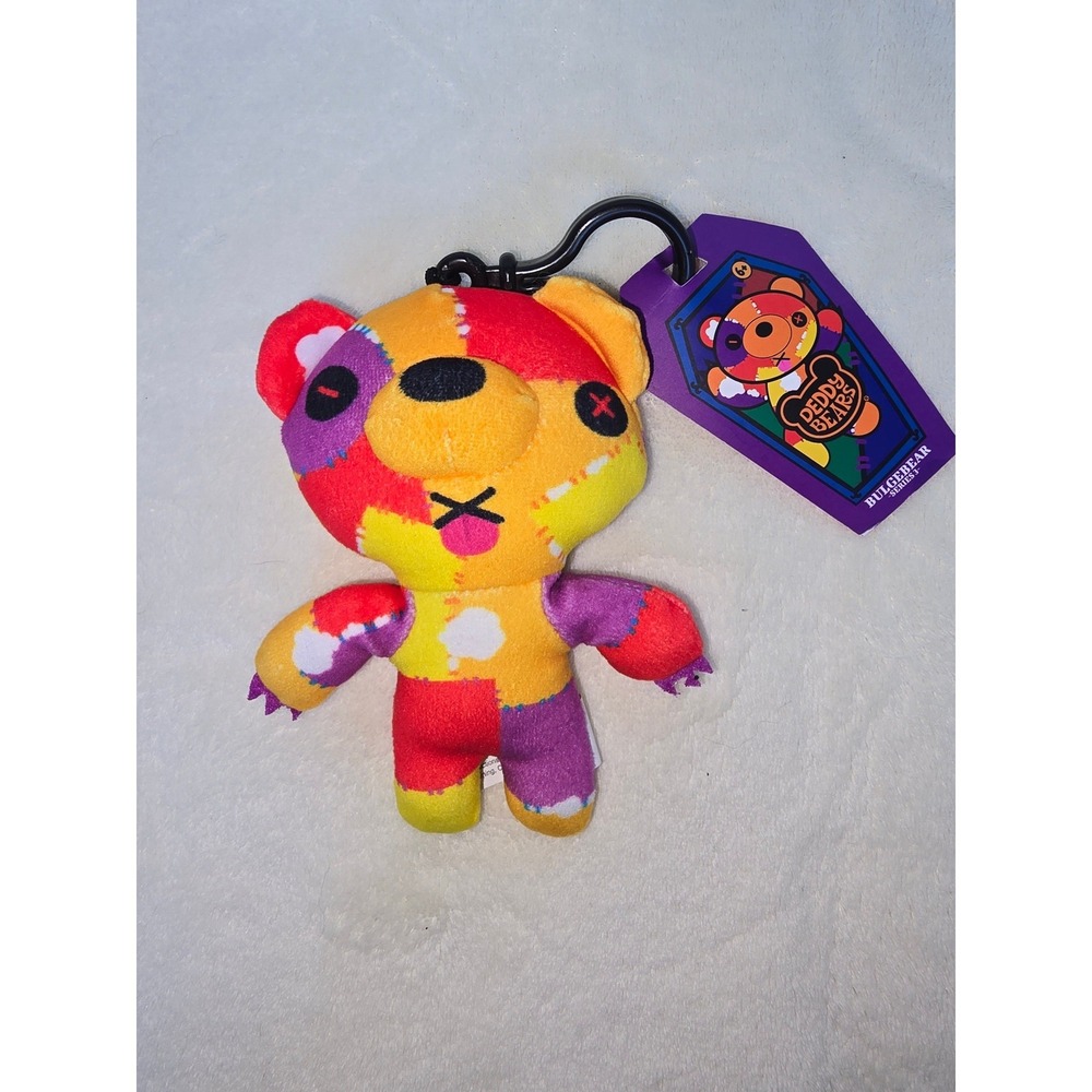 Deddy Bears Series 3 Bulgebear Plush Clip On Backpack Hanger Patchwork Bear New